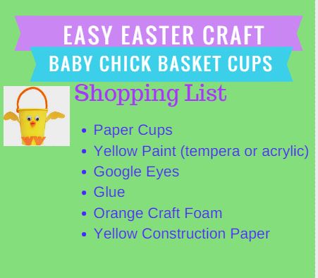 Easy Easter Craft Shopping List