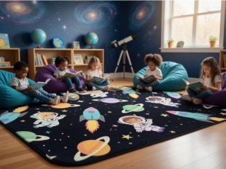Astronaut Classroom Area Rug